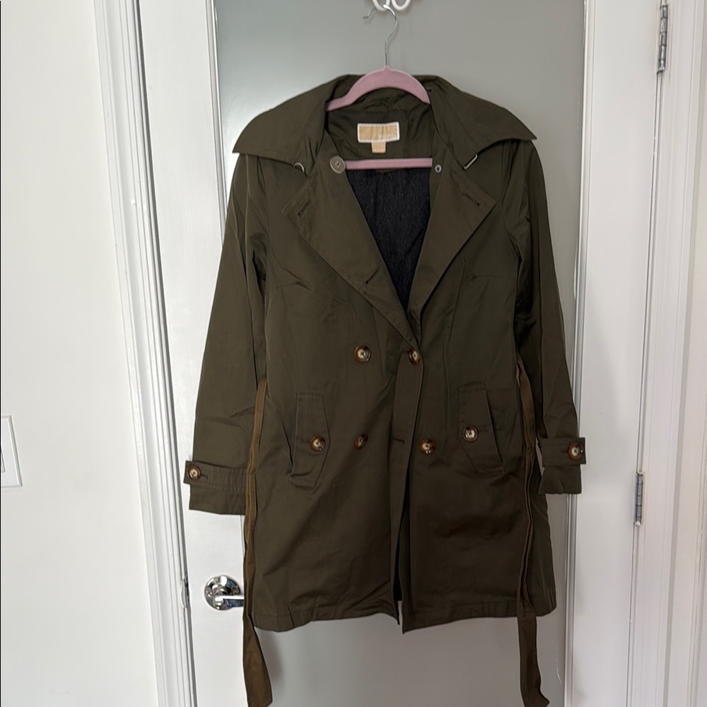 Olive Green Women's Trench Coat